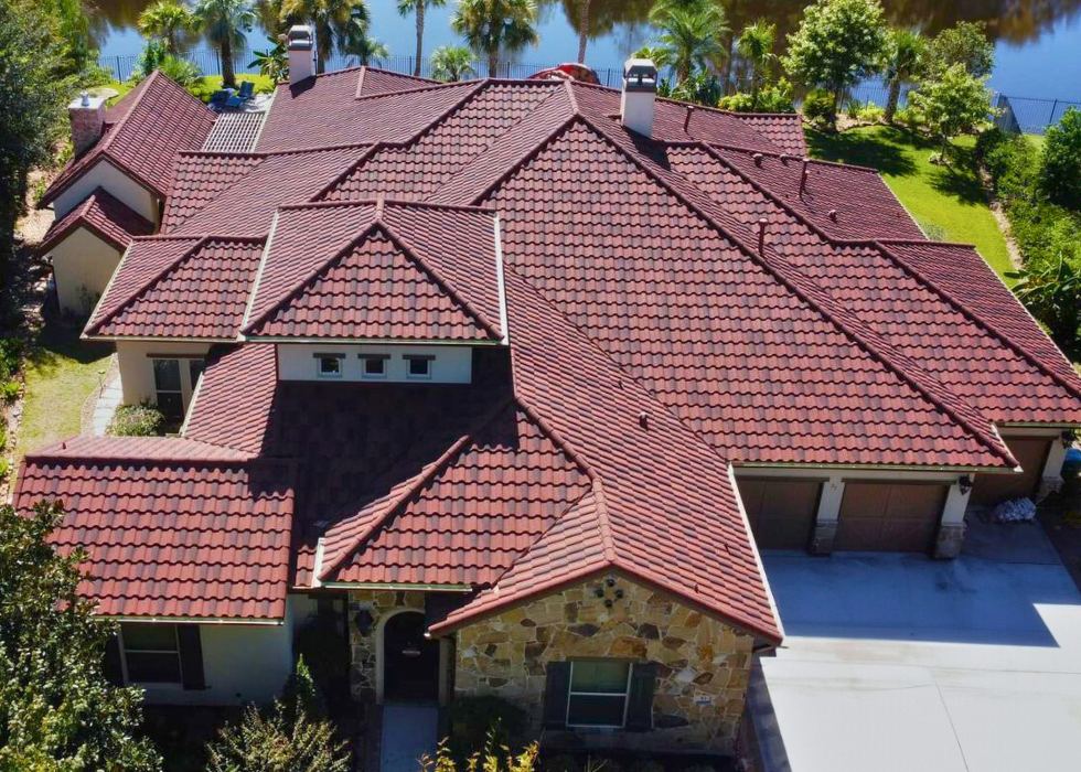 Completed SunVena Roofing Spanish tile roof install in Orlando, FL